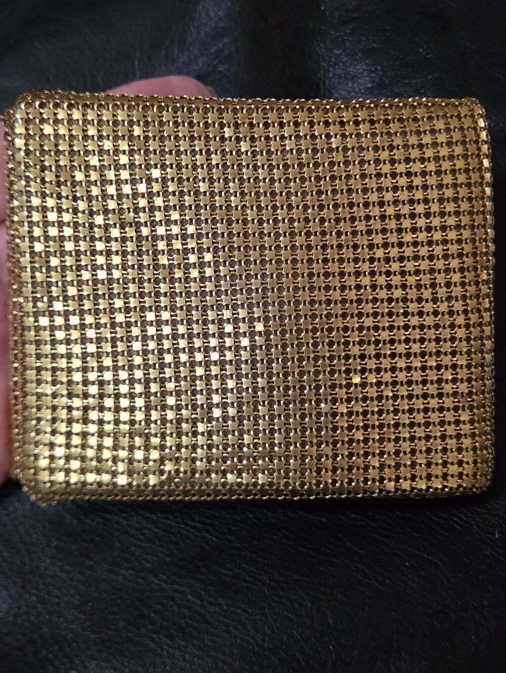 Evans Gold Mesh Metallic Women's Vintage Collectible Wallet 3×4